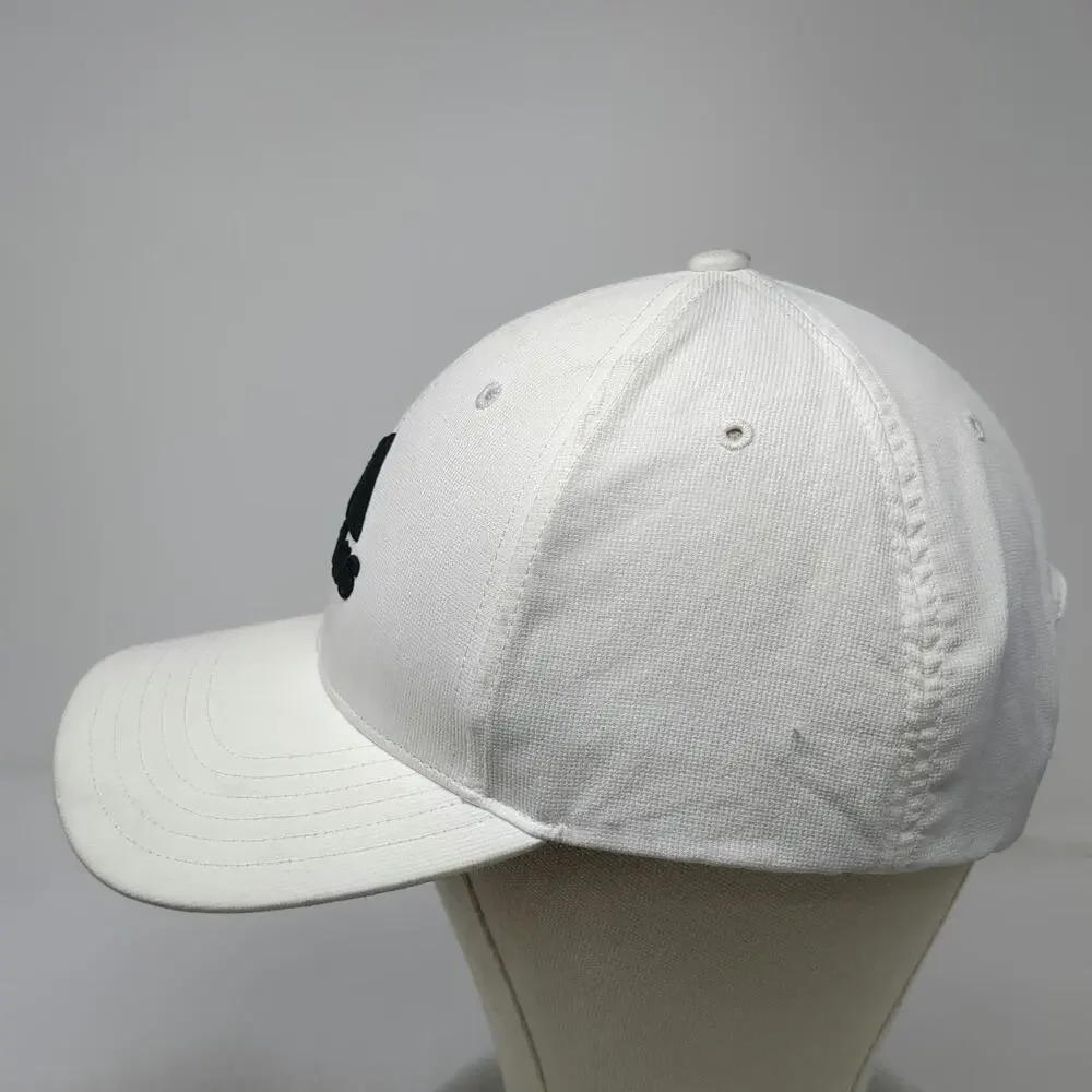 Adidas Baseball Cap White One Size Embroidered Logo Strapback Performance Hat